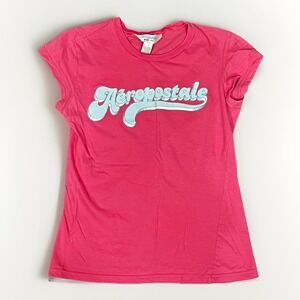 Aeropostale Baby Tee Y2K Vibes Pink‎ Women's Size Small